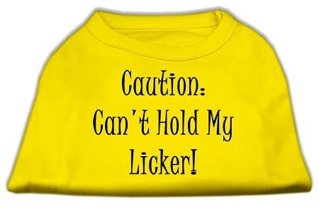 Can't Hold My Licker Screen Print Shirts Yellow Lg (14)