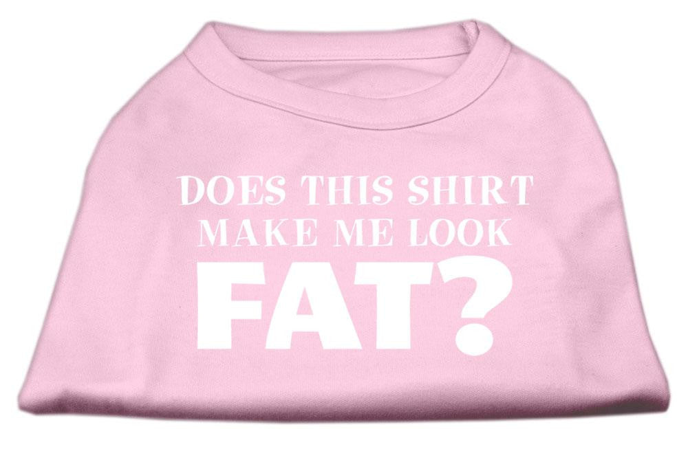 Does This Shirt Make Me Look Fat? Screen Printed Shirt Light Pink Lg (14)