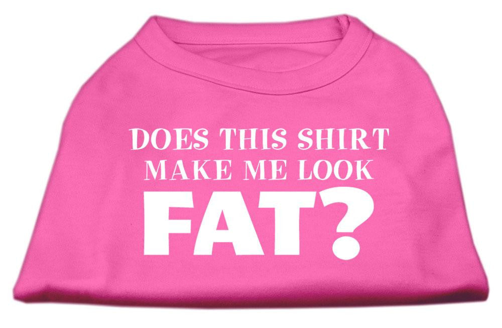 Does This Shirt Make Me Look Fat? Screen Printed Shirt Bright Pink XS (8)