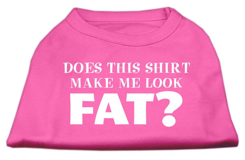 Does This Shirt Make Me Look Fat? Screen Printed Shirt Bright Pink XXL (18)