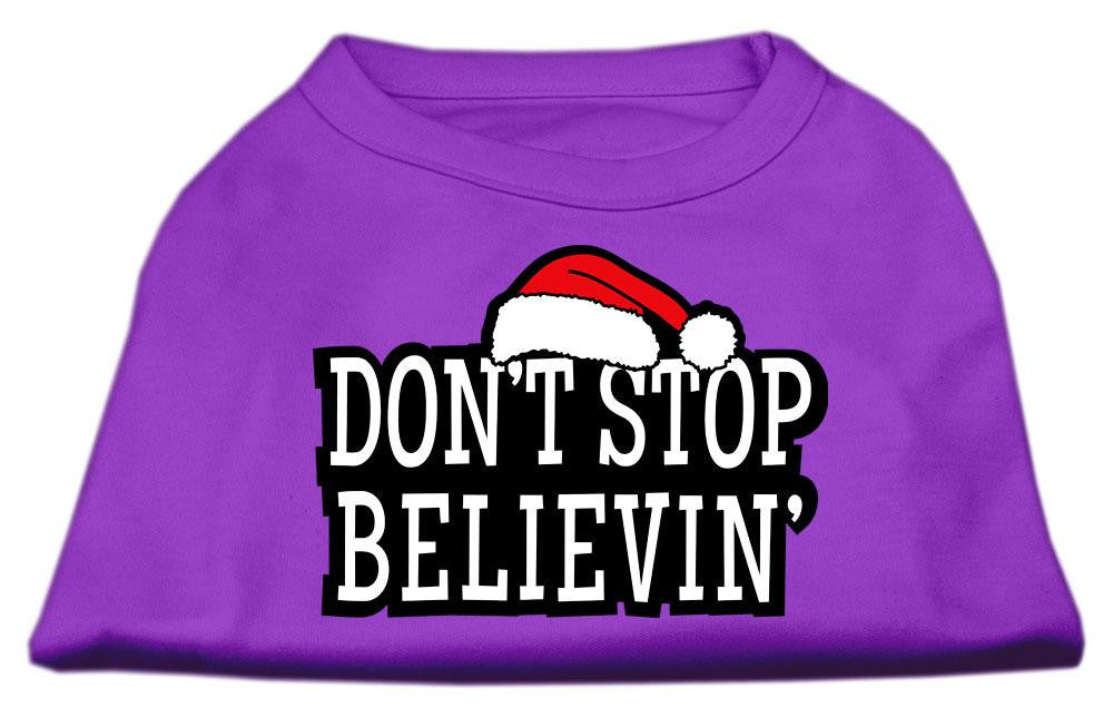 Don't Stop Believin' Screenprint Shirts Purple L (14)