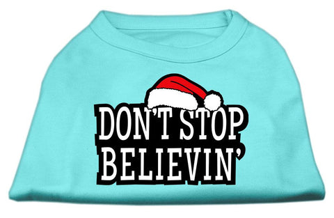 Don't Stop Believin' Screenprint Shirts Aqua XS (8)