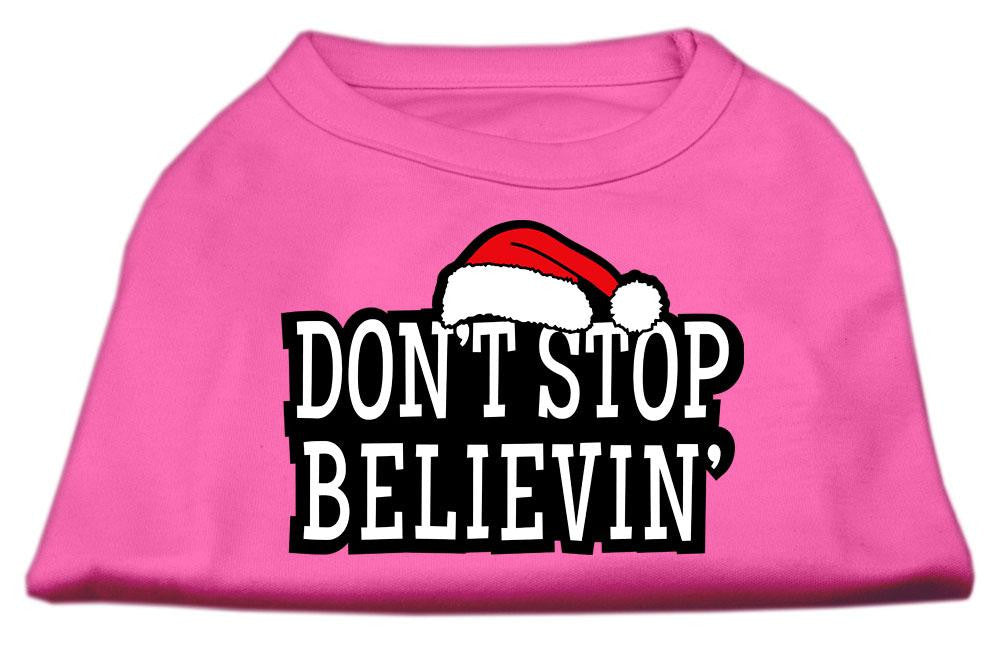 Don't Stop Believin' Screenprint Shirts Bright Pink XXL (18)