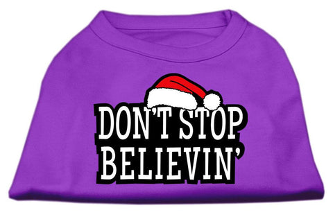 Don't Stop Believin' Screenprint Shirts Purple XXXL (20)