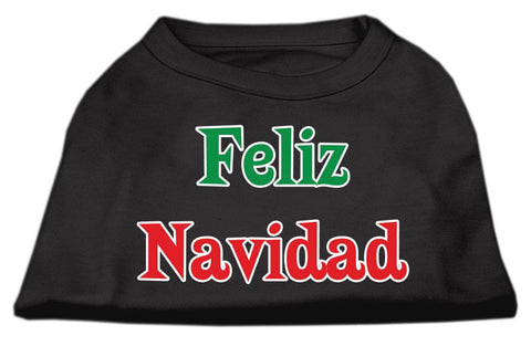 Feliz Navidad Screen Print Shirts Black L (14)