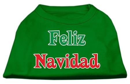 Feliz Navidad Screen Print Shirts Emerald Green XS (8)