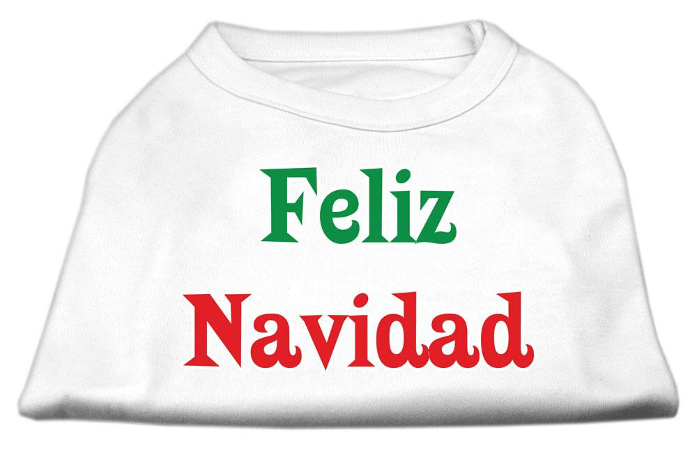 Feliz Navidad Screen Print Shirts White XS (8)