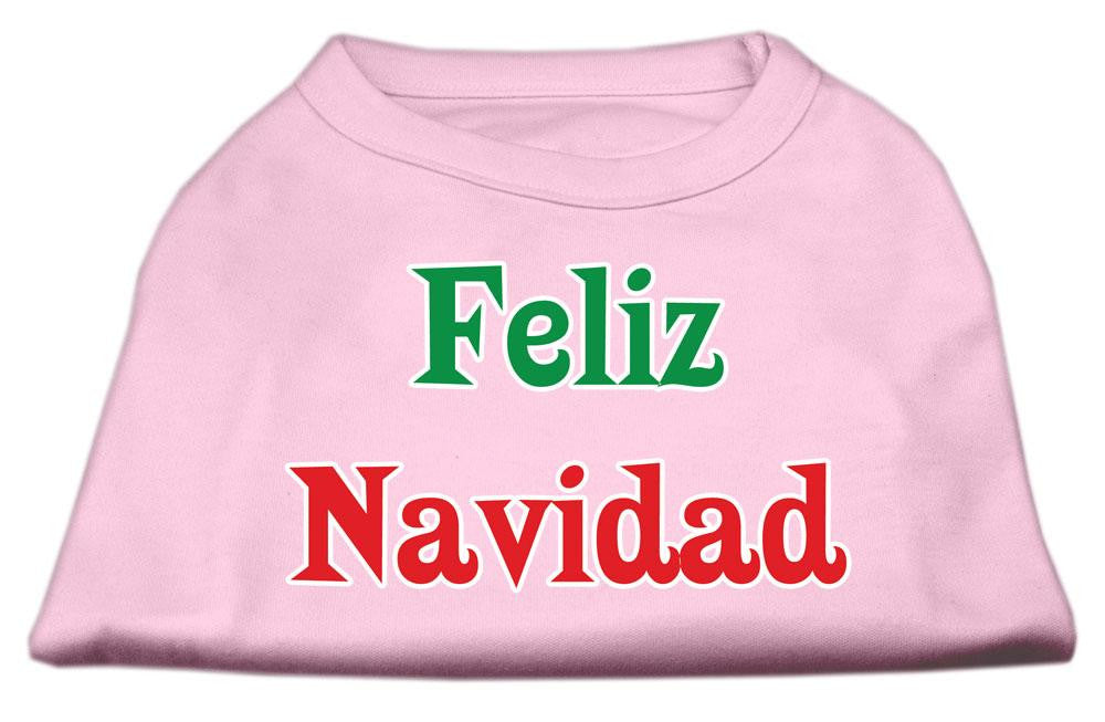 Feliz Navidad Screen Print Shirts Light Pink XXXL(20)