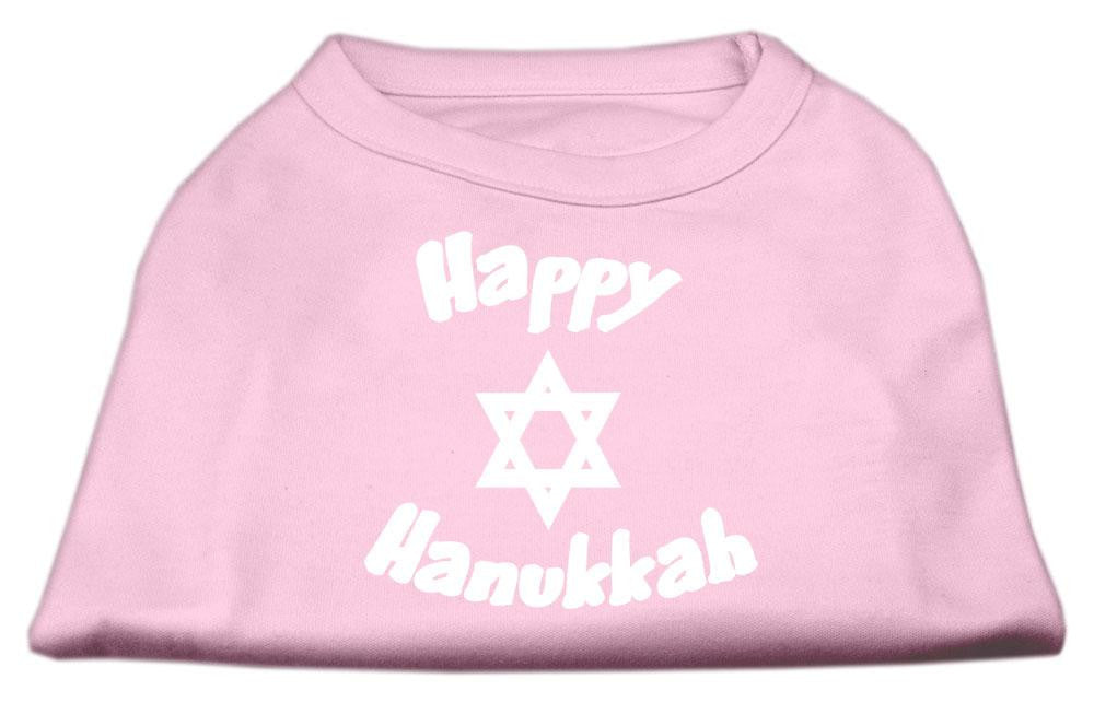 Happy Hanukkah Screen Print Shirt Light Pink Lg (14)