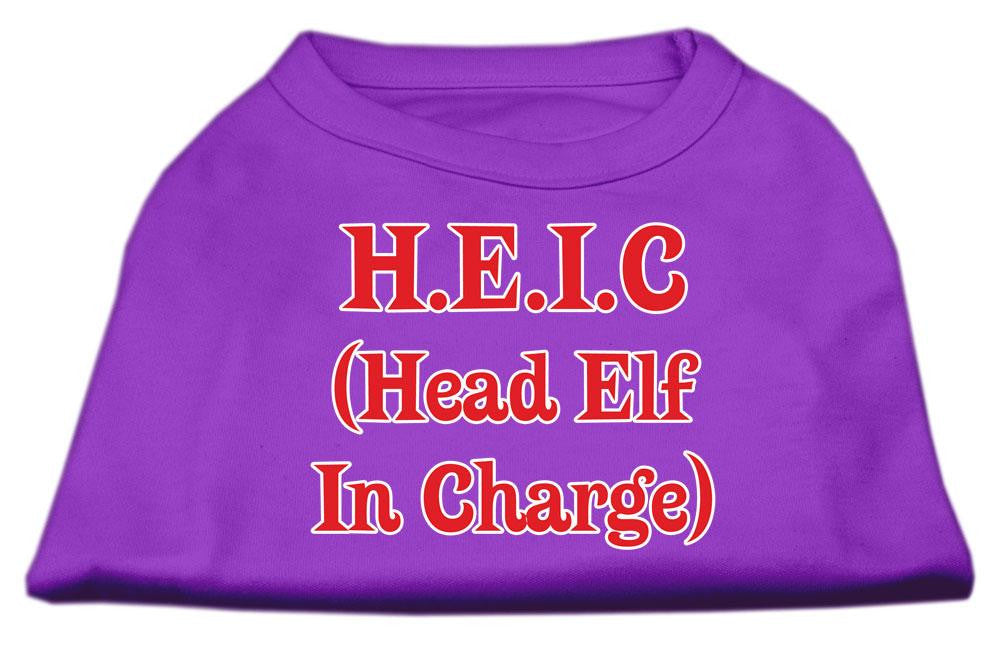 Head Elf In Charge Screen Print Shirt Purple Med (12)