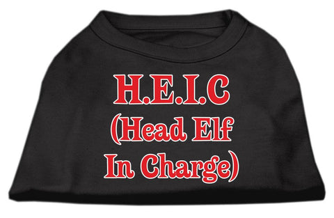 Head Elf In Charge Screen Print Shirt Black  XL (16)