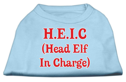 Head Elf In Charge Screen Print Shirt Baby Blue XS (8)