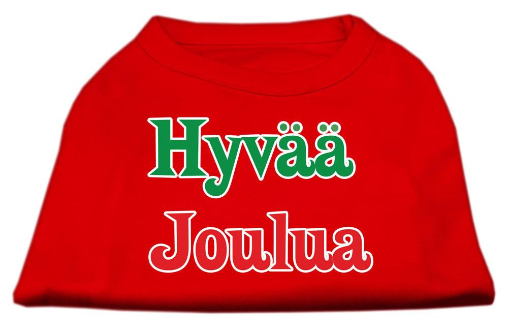 Hyvaa Joulua Screen Print Shirt Red L (14)