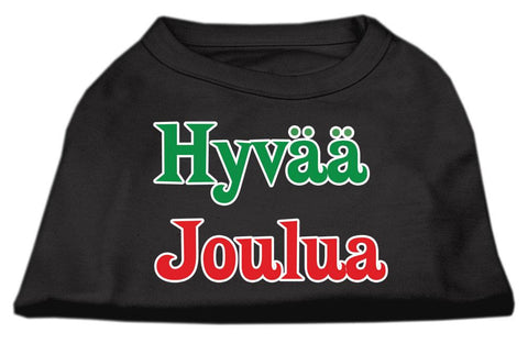 Hyvaa Joulua Screen Print Shirt Black M (12)