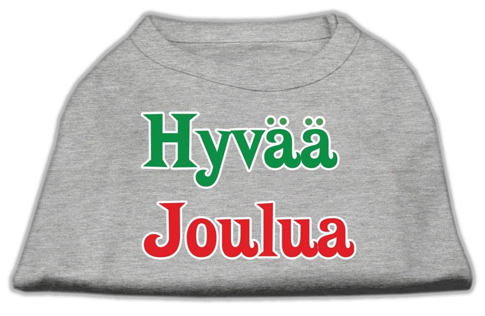 Hyvaa Joulua Screen Print Shirt Grey XS (8)