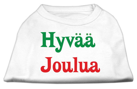 Hyvaa Joulua Screen Print Shirt White XS (8)