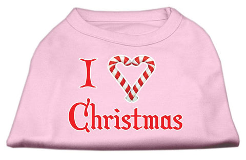 I Heart Christmas Screen Print Shirt  Light Pink Lg (14)