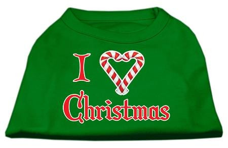 I Heart Christmas Screen Print Shirt Emerald Green XL (16)