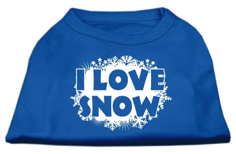 I Love Snow Screenprint Shirts Blue Sm (10)