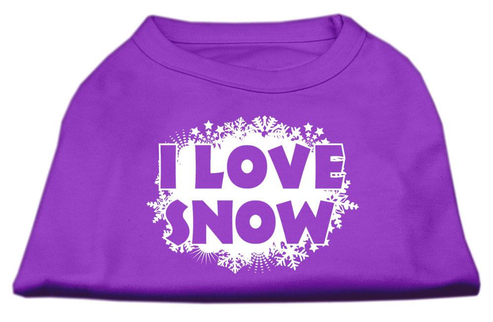 I Love Snow Screenprint Shirts Purple XXL (18)