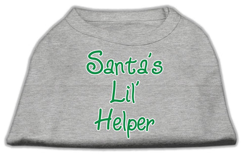 Santa's Lil' Helper Screen Print Shirt  Grey Med (12)