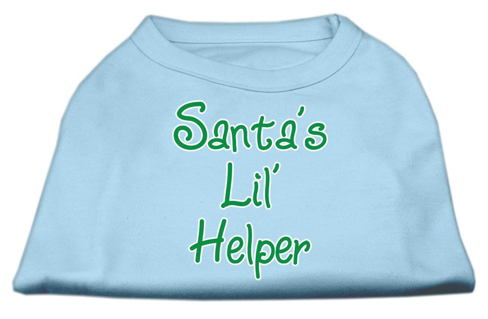 Santa's Lil' Helper Screen Print Shirt  Baby Blue XL (16)