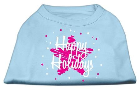 Scribble Happy Holidays Screenprint Shirts Baby Blue M (12)