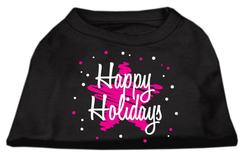 Scribble Happy Holidays Screenprint Shirts Black M (12)