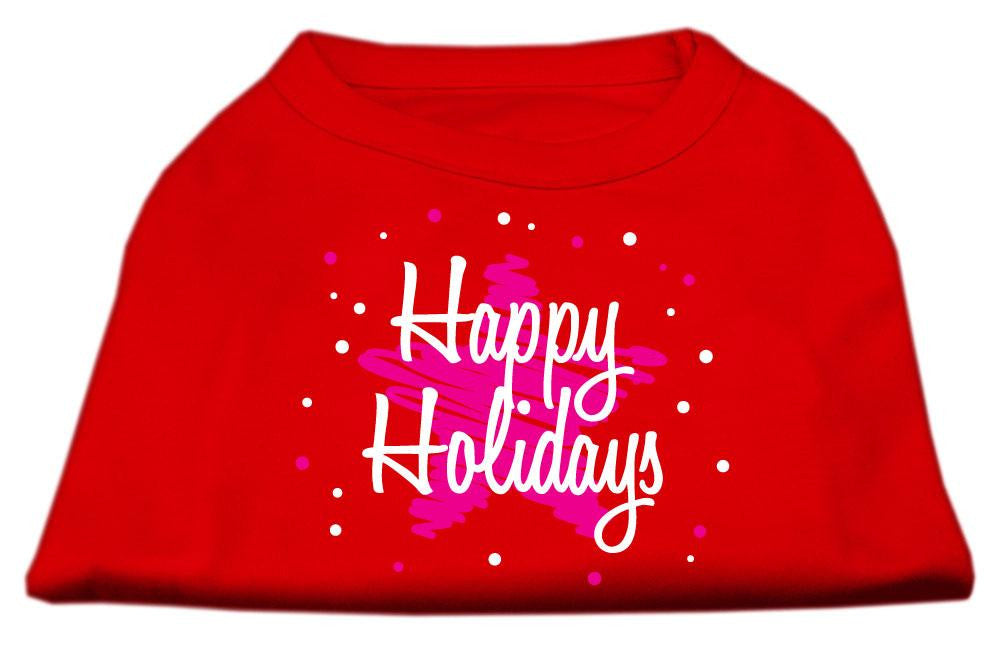 Scribble Happy Holidays Screenprint Shirts Red XL (16)