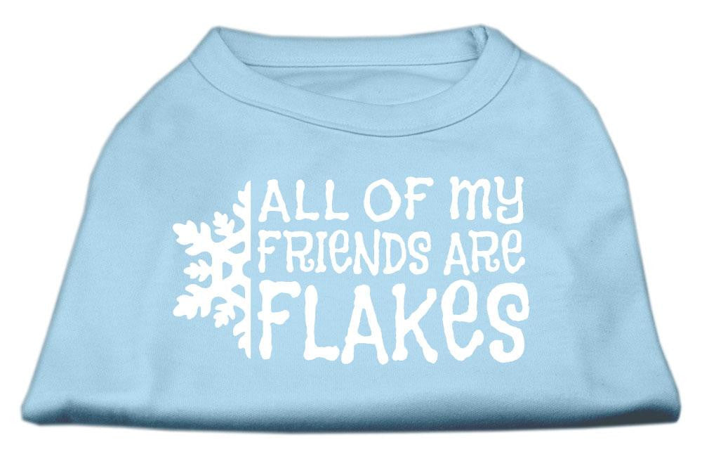 All my friends are Flakes Screen Print Shirt Baby Blue M (12)