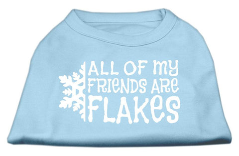 All my friends are Flakes Screen Print Shirt Baby Blue XS (8)