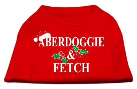 Aberdoggie Christmas Screen Print Shirt Red L (14)