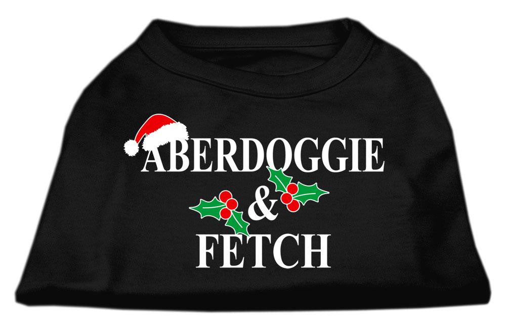 Aberdoggie Christmas Screen Print Shirt Black M (12)