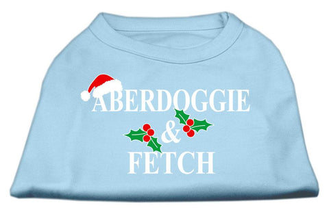 Aberdoggie Christmas Screen Print Shirt Baby Blue XS (8)