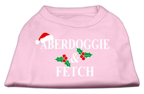 Aberdoggie Christmas Screen Print Shirt Light Pink XS (8)