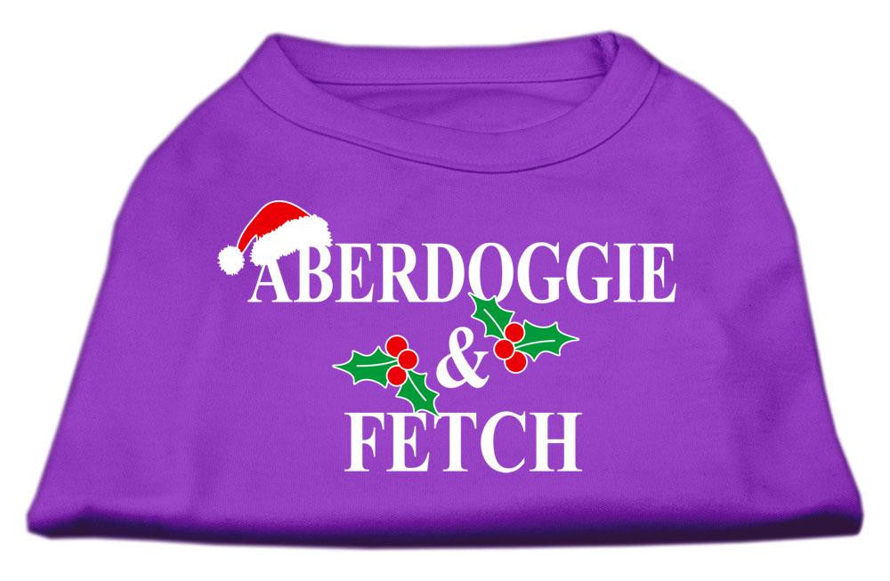 Aberdoggie Christmas Screen Print Shirt Purple XS (8)