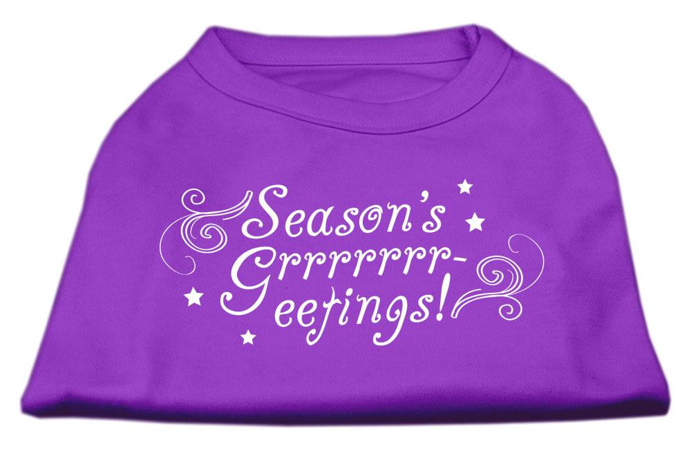 Seasons Greetings Screen Print Shirt Purple L (14)