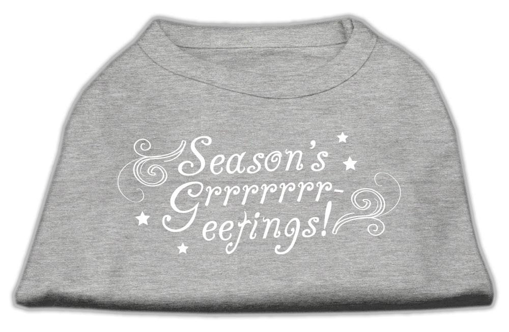 Seasons Greetings Screen Print Shirt Grey M (12)