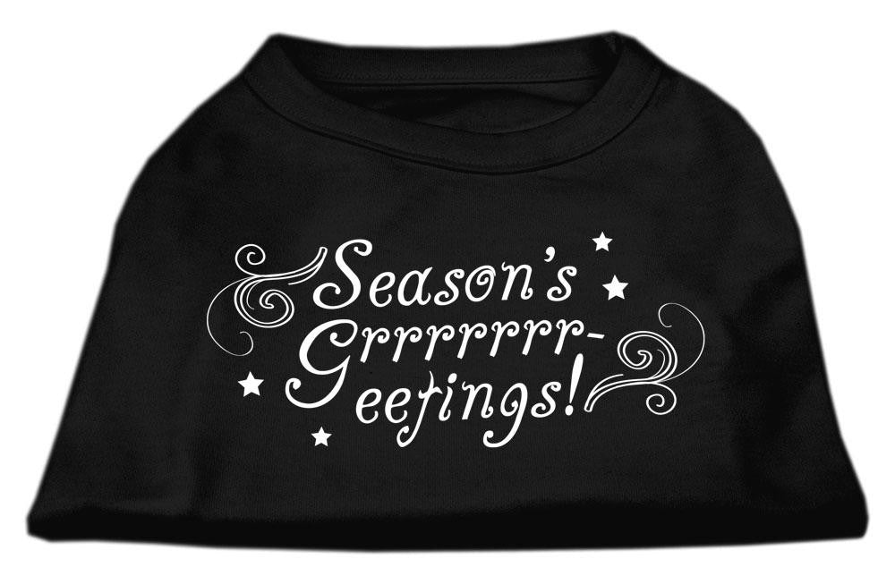 Seasons Greetings Screen Print Shirt Black S (10)