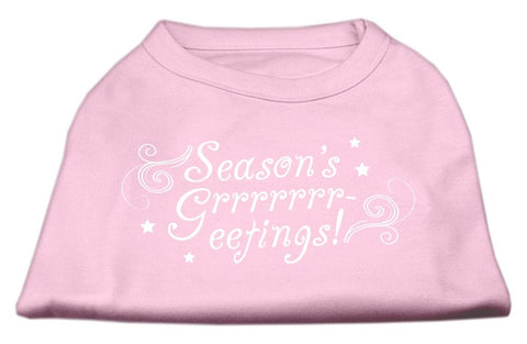 Seasons Greetings Screen Print Shirt Light Pink S (10)