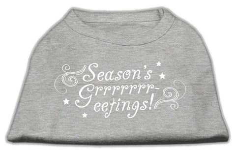 Seasons Greetings Screen Print Shirt Grey XS (8)