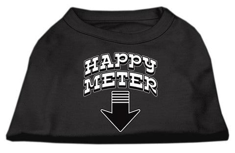 Happy Meter Screen Printed Dog Shirt Black  Med (12)