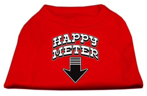 Happy Meter Screen Printed Dog Shirt Red XXXL (20)