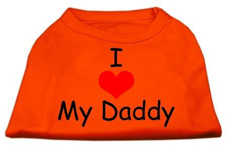 I Love My Daddy Screen Print Shirts Orange Lg (14)