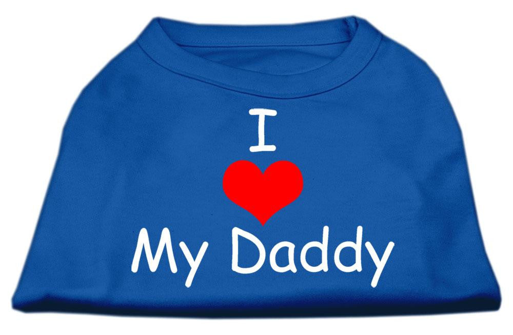 I Love My Daddy Screen Print Shirts Blue XS (8)