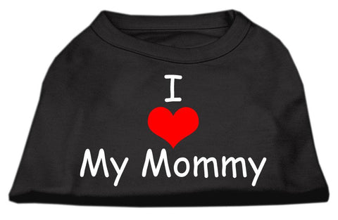 I Love My Mommy Screen Print Shirts Black  XL (16)