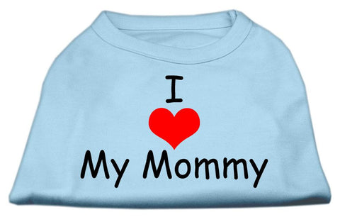 I Love My Mommy Screen Print Shirts Baby Blue XS (8)