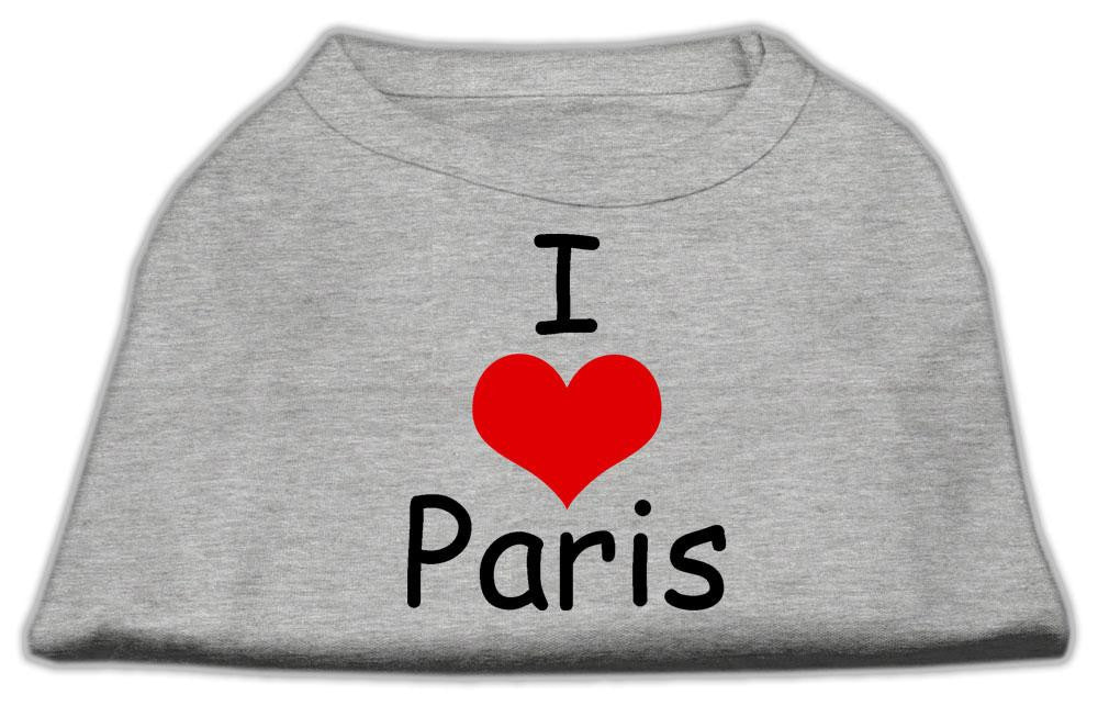 I Love Paris Screen Print Shirts Grey Lg (14)