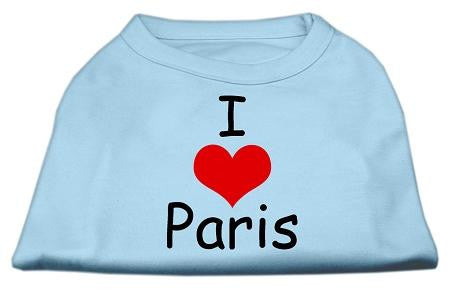 I Love Paris Screen Print Shirts Baby Blue Med (12)