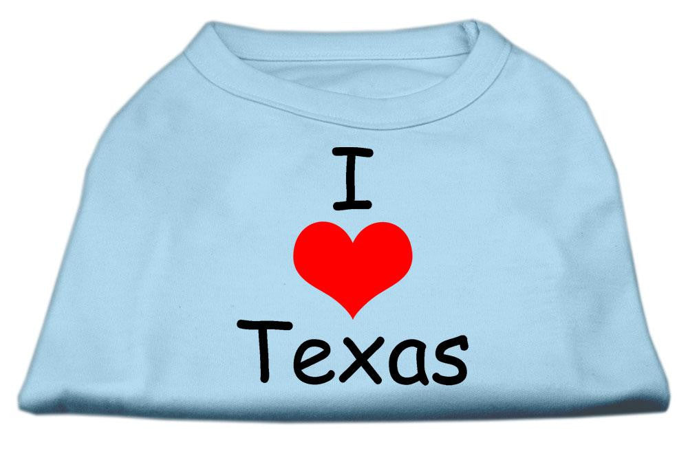 I Love Texas Screen Print Shirts Baby Blue Lg (14)